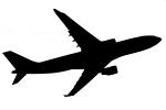 Airbus A330 silhouette, Northwest Airlines NWA, logo, shape, TAFD02_173M
