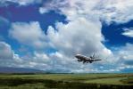 American Airlines AAL, Douglas DC-10 landing, clouds, TAFV03P02_16B