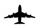 Boeing 747 silhouette, logo, shape, Planform, TAFV14P13_06M