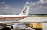 N373WA, World Airways WOA, Boeing 707C, Shell Refueling Truck, Ground Equipment, 1960s, TAFV23P08_05