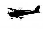 Cessna 172I silhouette, Lycoming 0-320 Series Reciprocating Engine, N46288, logo, shape, TAGV01P09_07M