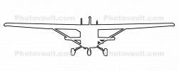 Cessna 172 outline, line drawing, shape, TAGV02P09_03O