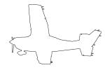 Cessna 182T Skylane Line Drawing, outline, TAGV05P02_02O