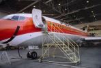 N554PS, PSA, Pacific Southwest Airlines, Boeing 727-214A, Hangar, Mobile Stairs, Rampstairs, ramp, JT8D, 727-200 series, Smileliner, TAOV01P03_05