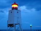 Charlevoix South Pier Lighthouse, Pine River, Lake Michigan, Great Lakes, Twilight, Dusk, Dawn, TLHD06_089