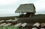 Thatched Hut, grass roof, beach, ocean, sand, Bali, Indonesia, building, Sod, TOEV01P10_15