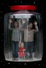 Family Caught in a Jar, the inability for the earths thin atmosphere to cleanse human caused pollution, Climate Change, Global Warming, Photo-Illustration, TOPD01_046B