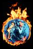 Global Warming, Earth, Globe, Ball, The World Ablaze, TOPV02P10_12