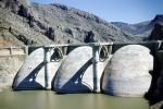 Coolidge Dam, Gila River, water, reinforced concrete multiple dome and buttress dam, Arizona, TPHV02P08_11