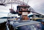 Car Ferry, Ferryboat, automobile, vehicles, Bridge construction, 1950s, TSPV01P03_19