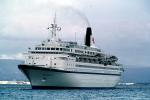 Cruise Ship Bow, Smoke Stack, Royal Viking Sea, TSPV01P08_16