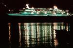 Cruise Ship, night, nighttime, lights, Royal Viking Sea, TSPV01P08_17