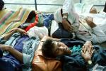 People sleeping on a boat, Sumatra Island, Indonesia, TSPV03P02_06
