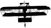 silhouette of the 1911 Curtiss Biplane, shape, logo, TZAV01P06_07M