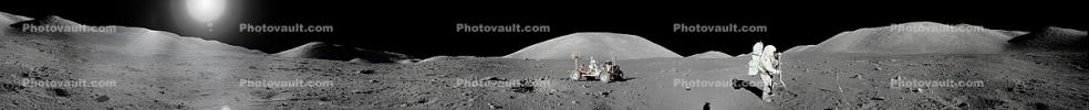 Moon Buggy, Astronaut, Geology, Geology, Apollo 17 Moon Panorama, USLD01_007