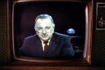 Television Screen, Live Coverage, Apollo Touch Down, Splashdown, Walter Cronkite, newscast, Apollo-11, 1960s, USLV01P08_15