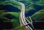 S-Curve, Diamond Interchange, Interstate Highway I-580, Castro Valley, California, Green Hills, VARV01P10_12.0562