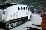 Bombardier B Series Snowmobile, Bombardier B-12, Snow Track, Columbia Ice Glacier, Canada, Tour, off-road locomotion, 1950s, VBSV01P08_11