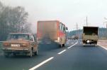smokey bus, highway, Car, Automobile, Vehicle, Fiat 124, exhaust pollution, smoke, VBSV02P07_01