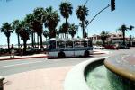 Trolley, fountain, Stearns Wharf, Santa Barbara Pier, VBSV03P11_19