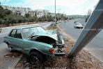 Car Accident, Auto, Automobile, Pole, Jerusalem, VCAV01P07_10.0563