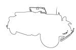 run-about, convertible, cabriolet, Outline, line drawing, shape, VCCV04P07_12O