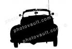 1940s cabriolet silhouette, logo, automobile, 1940s, shape, VCCV05P06_07M