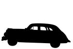 1940s car silhouette, logo, automobile, shape, 1950s, VCCV05P08_17M