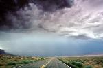 Highway-93, Joshua Tree Parkway, Roadway, Road, storm clouds, VCRV07P03_04
