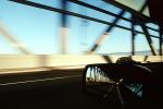rearview mirror, San Francisco Oakland Bay Bridge, VCRV12P02_10