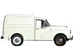 Morris Minor, delivery van, panel truck, automobile, photo-object, object, cut-out, cutout, 1950s, VCRV16P01_05F