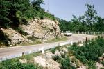 Ford Falcon, Road, Highway, Curve, Eureka Springs, Arkansas, 1960s, VCRV20P08_11