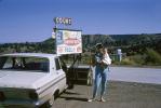 Mother with her Baby Girl, Toddler, Dodge Car, Cawthon Motel, 1960s, VCRV24P10_07