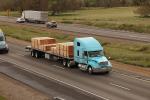 Freightliner semi trailer, Lumber, Interstate Highway I-5, near Newman, VCTD02_183