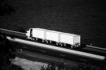 Triple Trailer, Truck train, Semi, Columbia River, Interstate I-84, Long Load, VCTV02P15_16BW