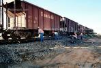Gravel Hopper railcar, Train accident near Kingman, Arizona, caused by flash flooding, daytime, daylight, VRAV01P15_13