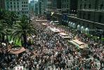 Crowds, Celebration, Downtown, Union Square, Powell Street, downtown-SF, CC celebration June 21 1984, 1980s, VRCV01P04_12
