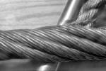 frayed steel cable, steel, 1950s, VRCV02P02_09BW