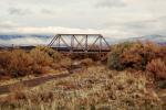 Creek, Truss Bridge, Shrub, River, Clouds, New Mexico, 13 November 1993, VRFV03P11_01
