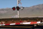 crossing signal, gate, Flatcars, Black Rock Desert, Gerlach, Nevada, Caution, warning, VRFV04P02_10.0586