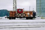 Rusty Caboose, SOO line, Milwaukee Winter, Snow, Ice, Cold, VRFV04P03_11.0586