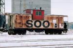 Rusty Caboose, SOO line, Milwaukee Winter, Snow, Ice, Cold, VRFV04P03_12.0586