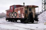 Rusty Caboose, SOO line, Milwaukee Winter, Snow, Ice, Cold, VRFV04P03_14.0586