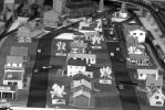Plasticville, Model Train Layout, streets, houses, buildings, retro, 1950s, VRMV01P08_14B