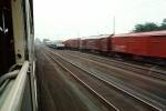 Railroad Tracks Streaking By, speed, motion blur, boxcars, VRPV01P03_16