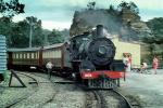Australia, Steam loco #1072, 'The City of Lithgow', 4-6-2 ('Pacific'), express passenger engine, NSW Blue Mountains, Sydney, Pacific 231, Railroad Tracks, 1950s, VRPV07P08_13B